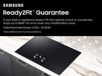 Samsung NZ30FG6332RK Electric Cooktop Illuminated Knobs  Wi-Fi  Rapid Boil