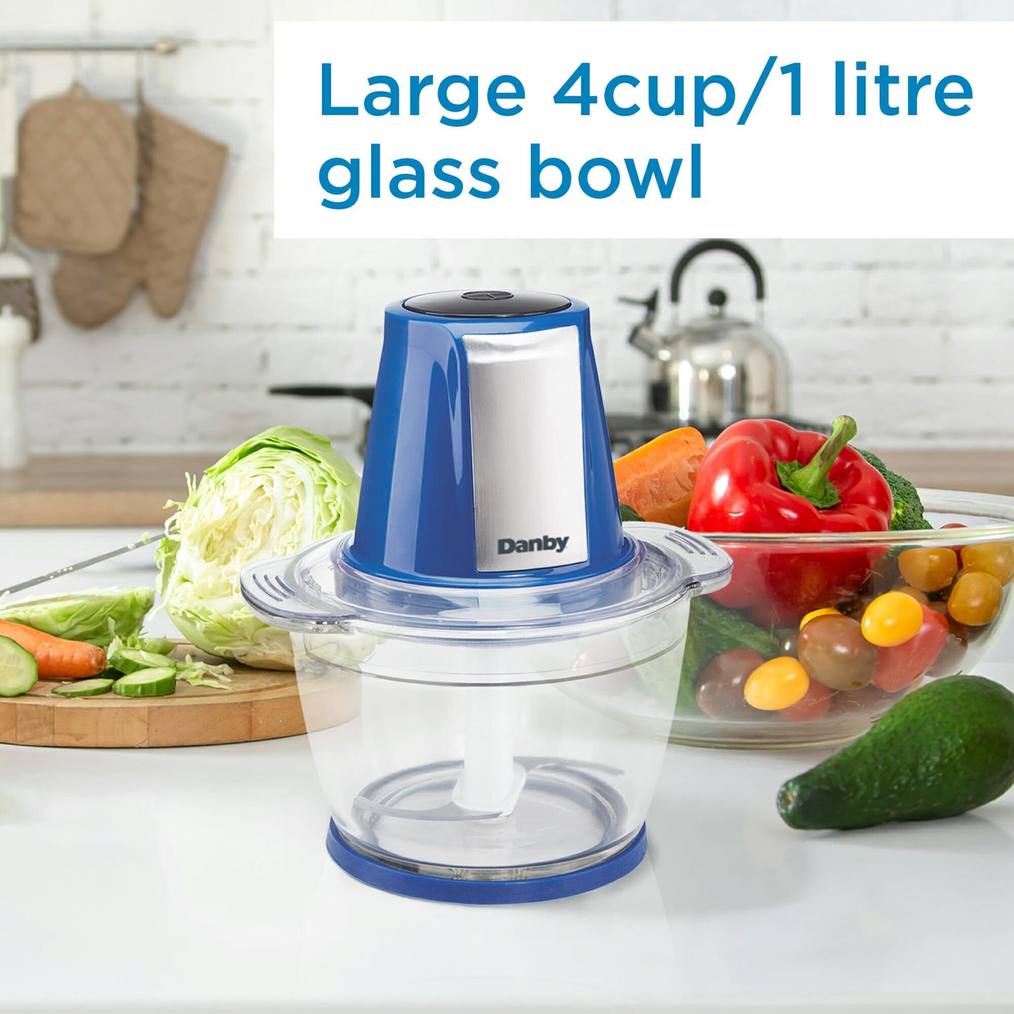 DFC40C1SSDB Danby 4 Cup Food Chopper in Black Stainless Steel