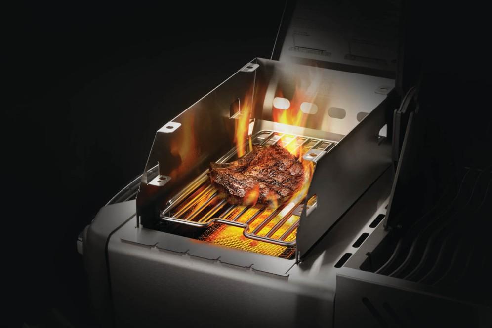 Napoleon Bbq 71301 Side Burner Windshield - Large with Skewer Rack
