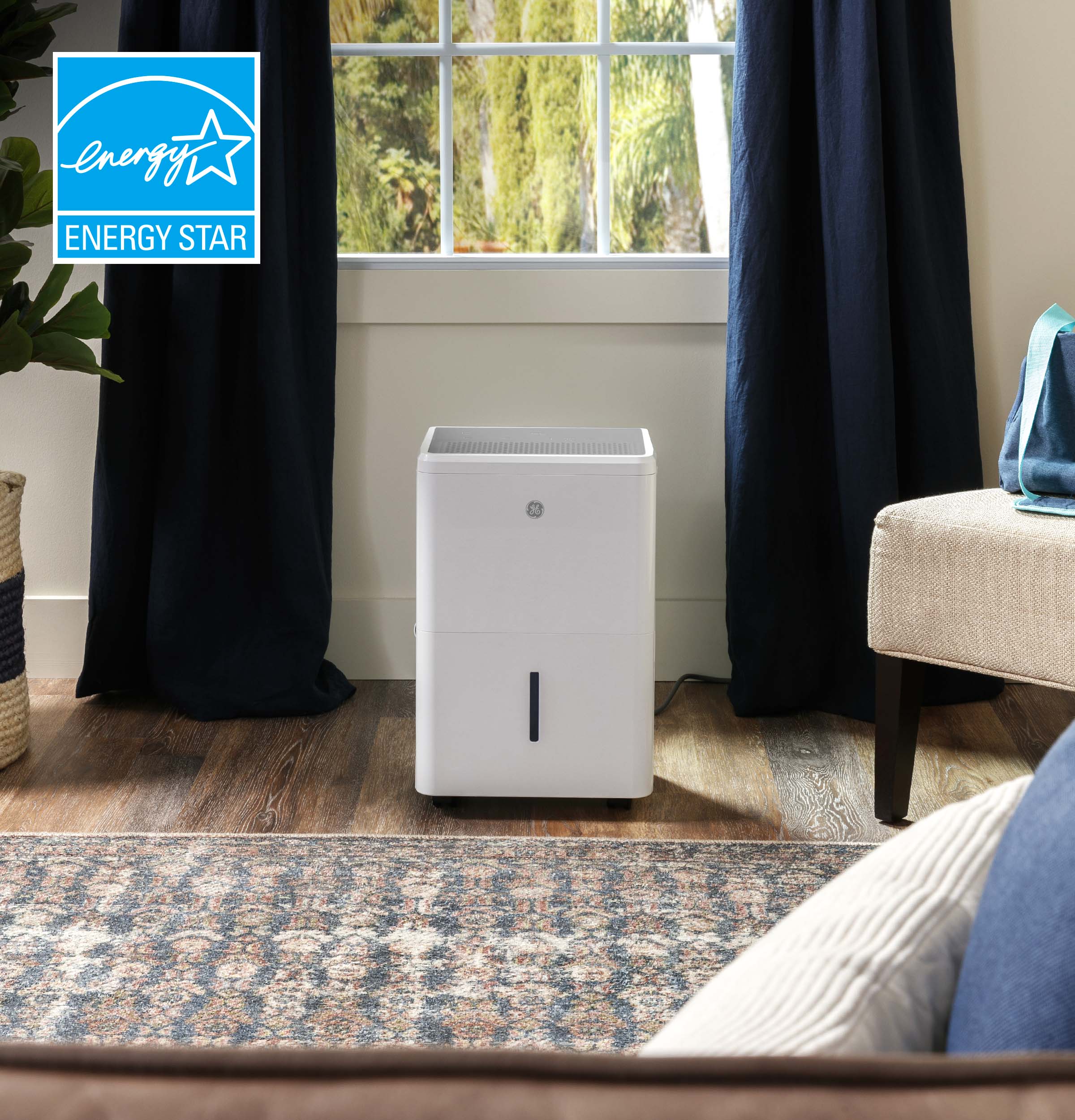 ADYR35LC GE® ENERGY STAR® 35 Pint Portable Dehumidifier with Smart Dry for Very Damp Spaces