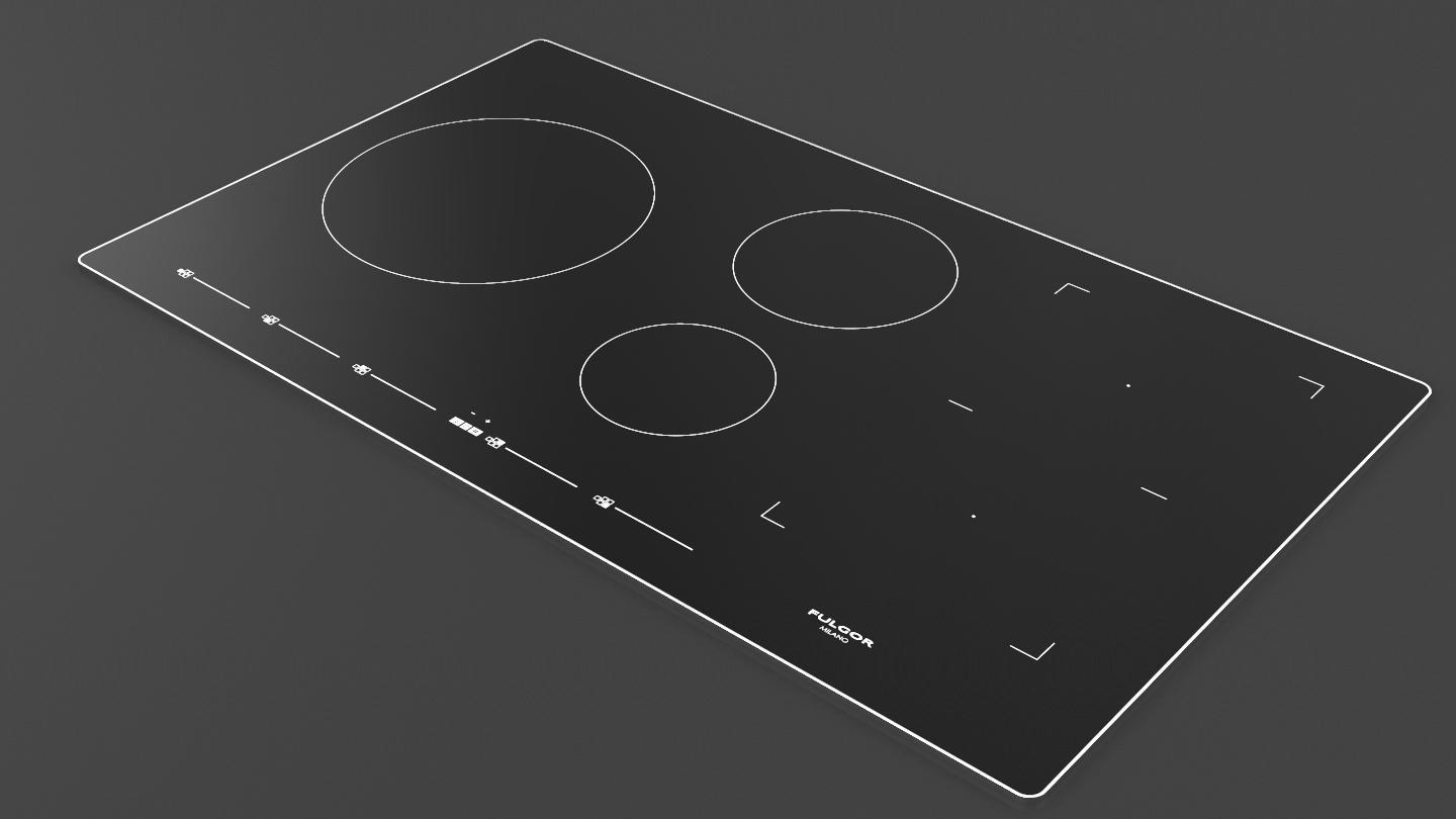 36" INDUCTION COOKTOP WITH BRUSHED ALUMINUM TRIM
