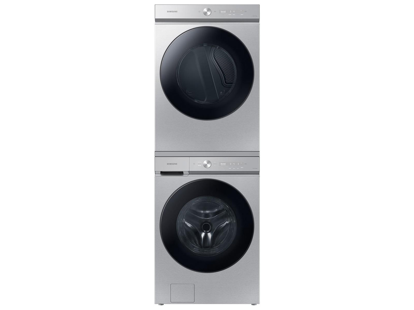 Samsung WF53BB8700AT Bespoke 5.3 cu. ft. Ultra Capacity Front Load Washer with Super Speed Wash and AI Smart Dial in Silver Steel