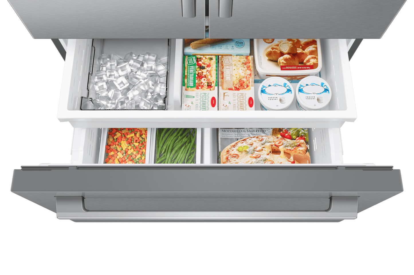 Samsung RF70H25HER Bespoke AI 3-Door French Door Zero Clearance Fit  Dual Auto Ice Maker  24 cu. ft.