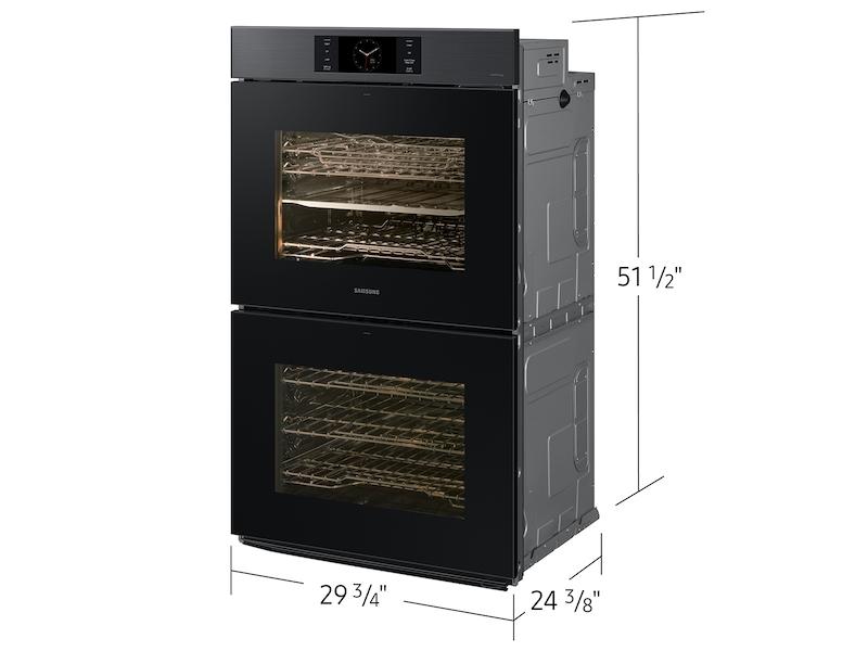 Samsung Bespoke 30" Matte Black Steel Double Wall Oven with AI Pro Cooking™ Camera
