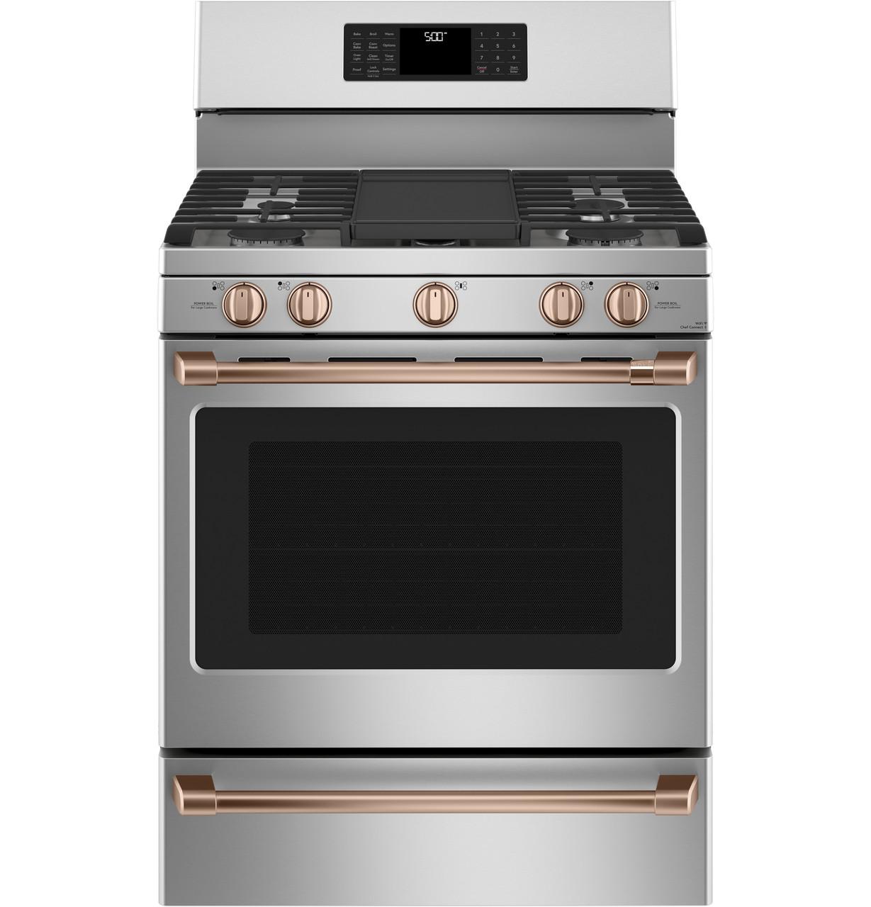 Cafe CXFSGHKPMCU CAF(EBACK)™ Freestanding Gas Knobs and Handles - Brushed Copper