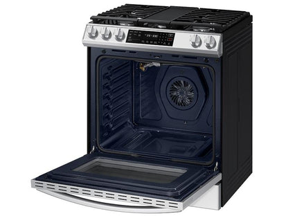 Samsung NX60CB831512 Bespoke 6.0 cu. ft. Smart Slide-in Gas Range with Air Fry & Convection in White Glass