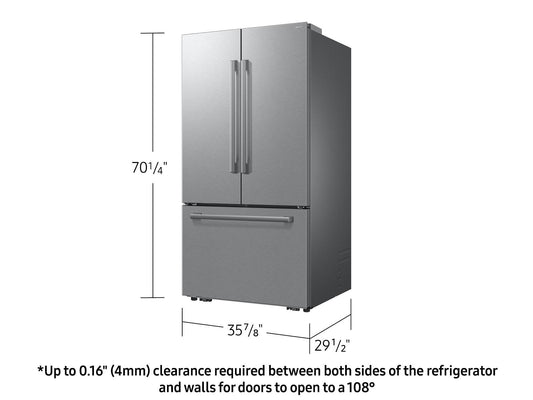Samsung RF70H25KER Bespoke AI 3-Door French Door Zero Clearance Fit In-Door Tall Dispenser 25 cu.ft.