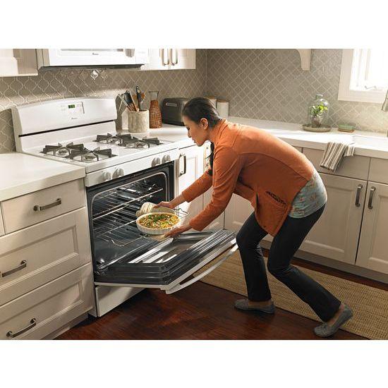 5.0 cu. ft. Gas Oven Range with Easy Touch Electronic Controls - white