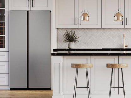 Samsung RS23CB7600QLAA Bespoke Counter Depth Side-by-Side 23 cu. ft. Refrigerator with Beverage Center™ in Stainless Steel