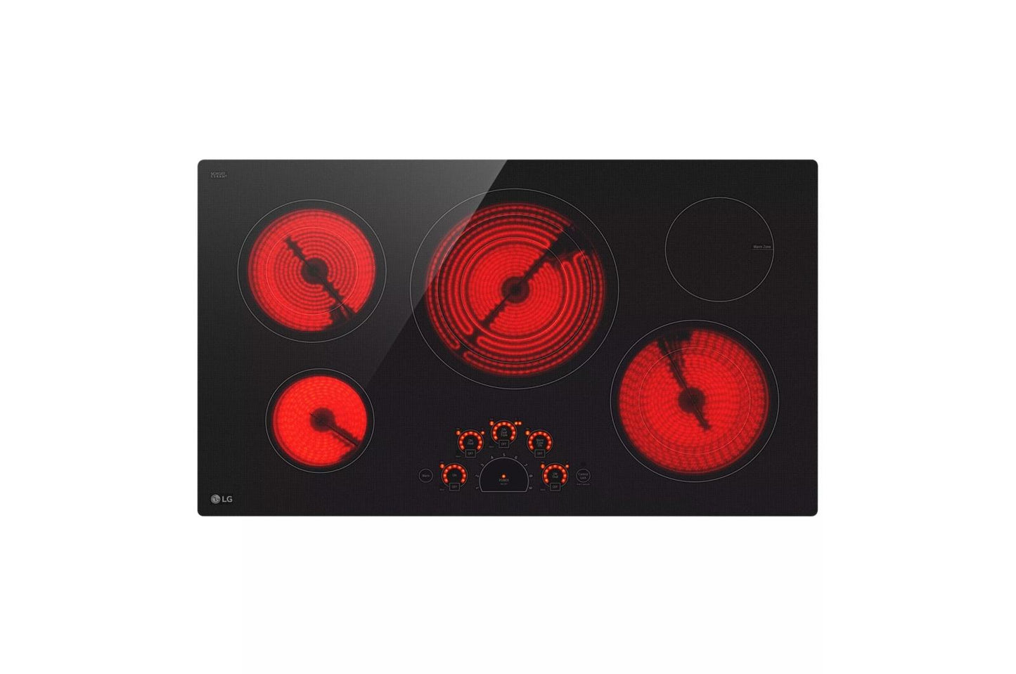 Lg LCE3610SBE 36" Radiant Cooktop, 5 Burner, Black, ENERGY STAR