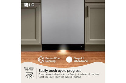 Lg LDNPH753S Smart FlushFit™ Top Control Dishwasher with 1-Hour Wash & Dry, QuadWash® Pro, TrueSteam® and Dynamic Heat Dry™ w/AutoVent Dry™