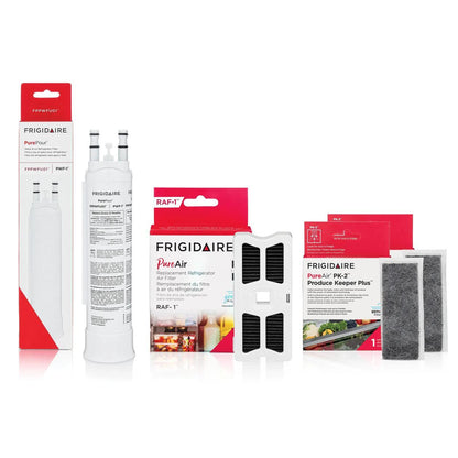 Frigidaire FRIGCOMBO14 FPPWFU01, FRGPAAF1 and (2) FRPAPK2RF Water Filter and Air Filter Combo Kit with Produce Keepers
