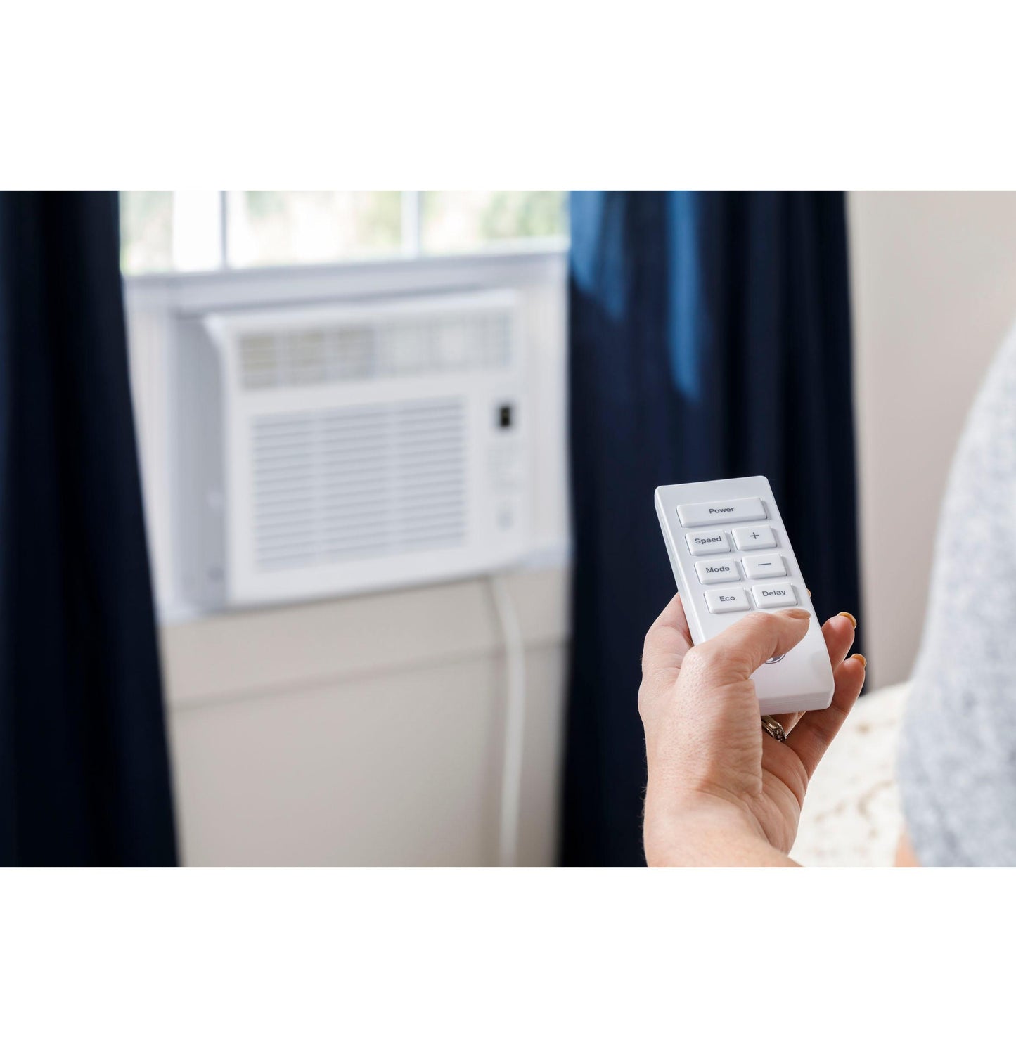AHNE05BC GE® 5,000 BTU Electronic Window Air Conditioner for Small Rooms up to 150 sq ft. in White size 12 H x 16 1/2 W x 13 1/2 D