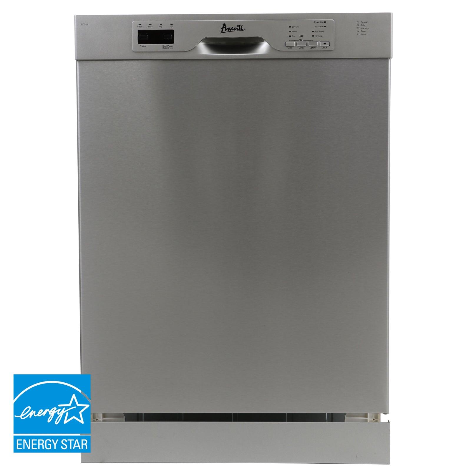 Avanti DWF24V3S 24" Built In Dishwasher - Stainless Steel