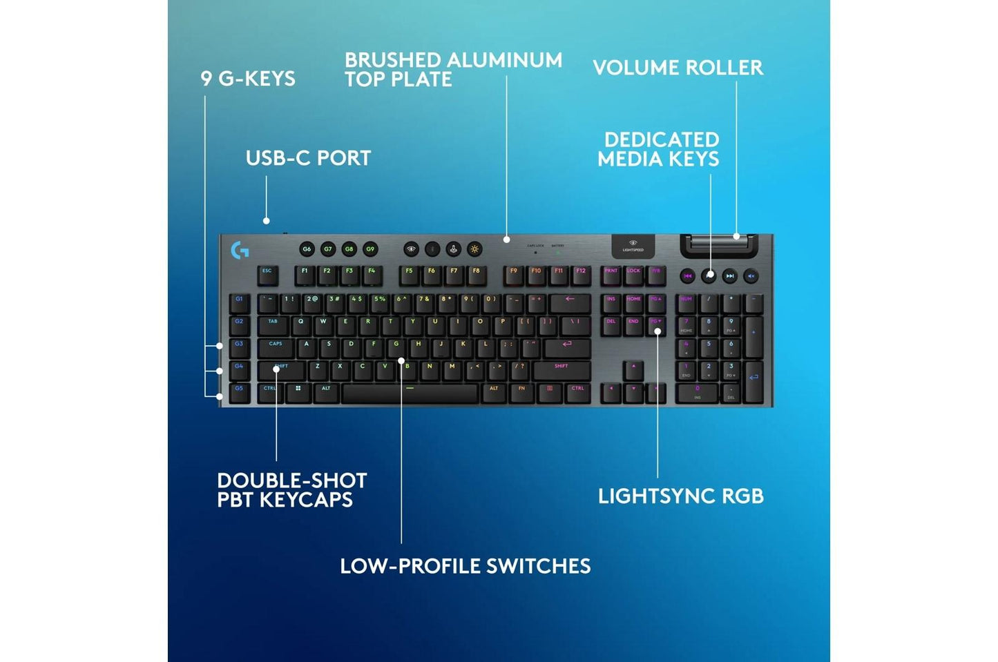 Lg 920012696 Logitech G915 X LIGHTSPEED Wireless Low Profile Gaming Keyboard
