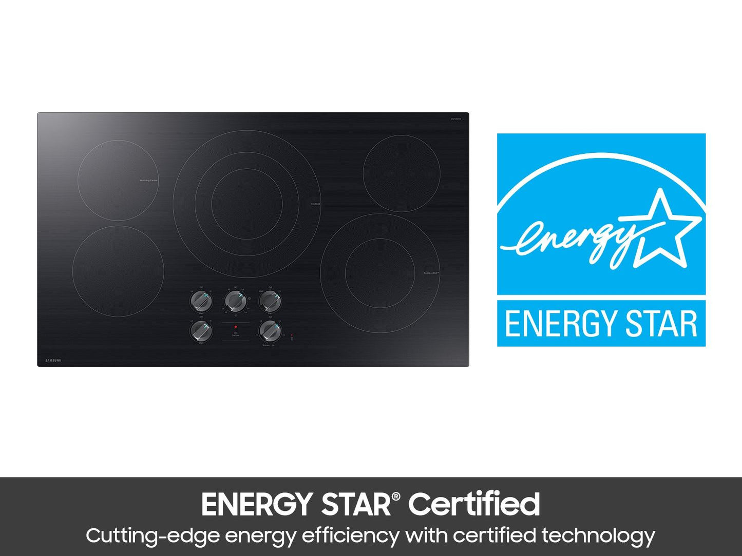 Samsung NZ36FG6432RK Electric Cooktop Illuminated Knobs  Wi-Fi  Rapid Boil