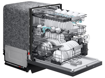 Samsung DW90F89T0UMT 38 dBA Bespoke Smart Dishwasher with 3rd Rack Washing System in Fingerprint Resistant Matte Black Steel