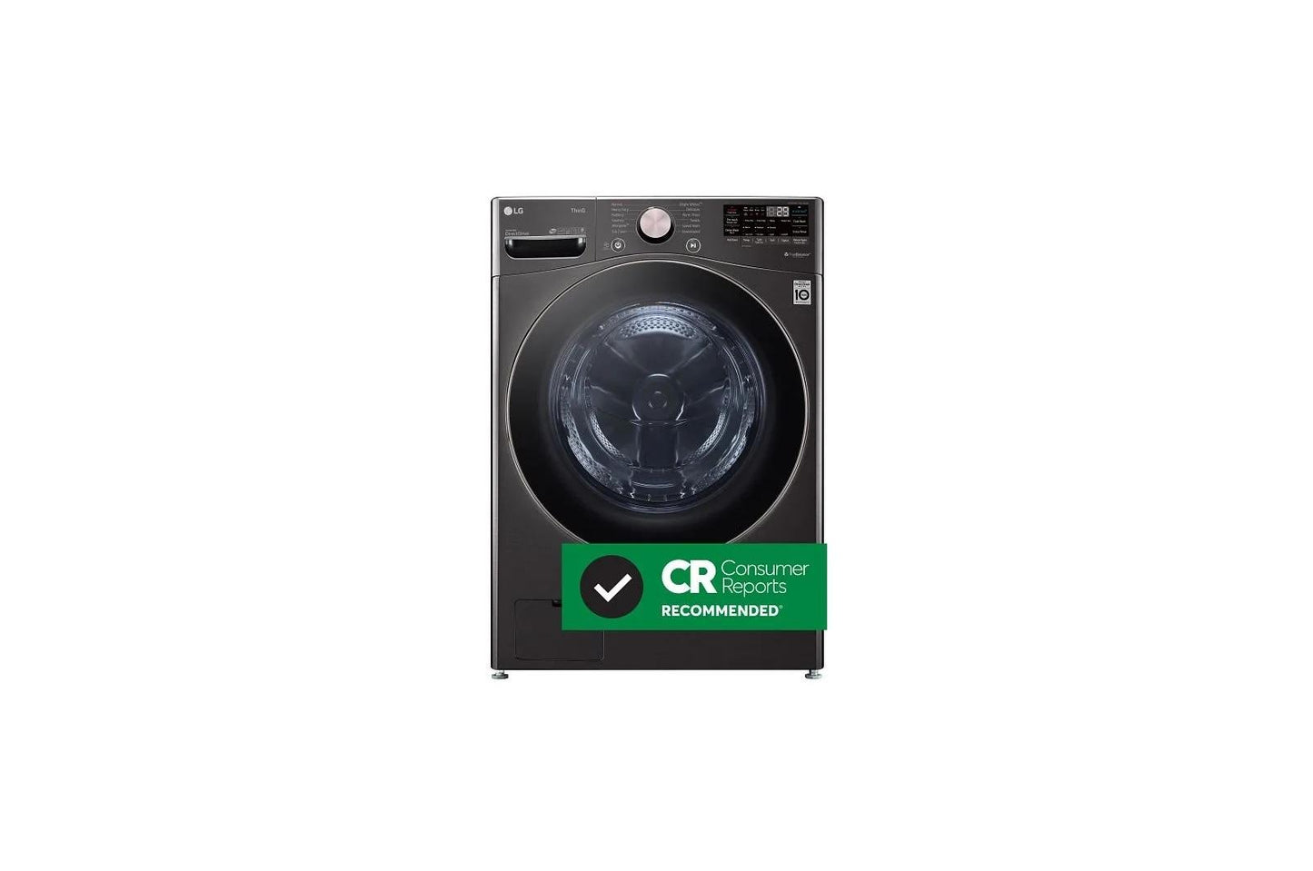 Lg WM4000HBADLHC4002BWD300CBWDP6B 4.5 cu. ft. Front Load Washer and 7.8 cu. ft. Heat Pump Ventless Dryer with pedestal washer and drawer Laundry Set in Black Steel