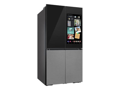Samsung RF23CB9900QK Bespoke Counter Depth 4-Door Flex™ Refrigerator (23 cu. ft.) with Family Hub™ + in Charcoal Glass Top and Stainless Steel Bottom Panels