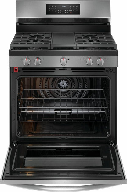 Frigidaire GCRG3060BD 30" Rear Control Gas Range with Total Convection