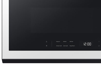 Samsung ME21DB630012 Bespoke 2.1 cu. ft. Over-the-Range Microwave with Wi-Fi in White Glass