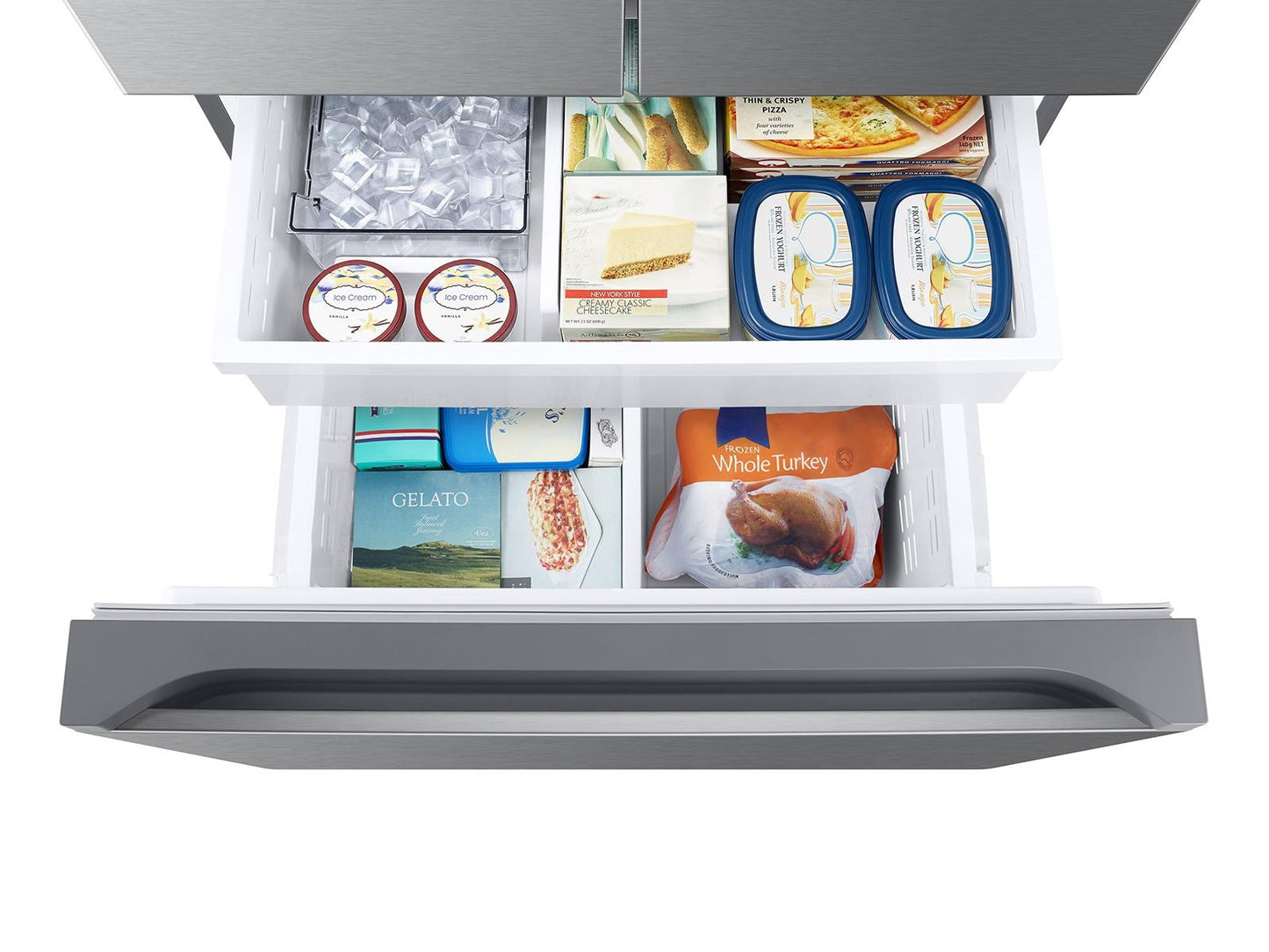 Samsung RF25C5A01SR Bespoke AI 3-Door French Door Auto Ice Maker  All-Around Cooling  25 cu.ft.