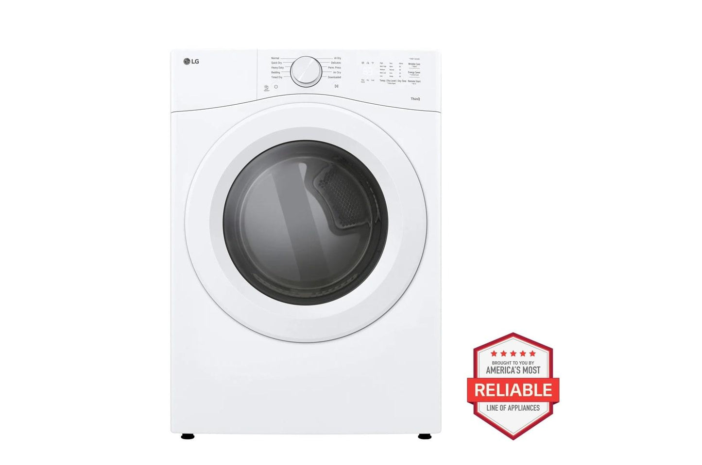 Lg DLG3421W 7.4 cu. ft. Ultra Large Capacity Smart Front Load Gas Dryer