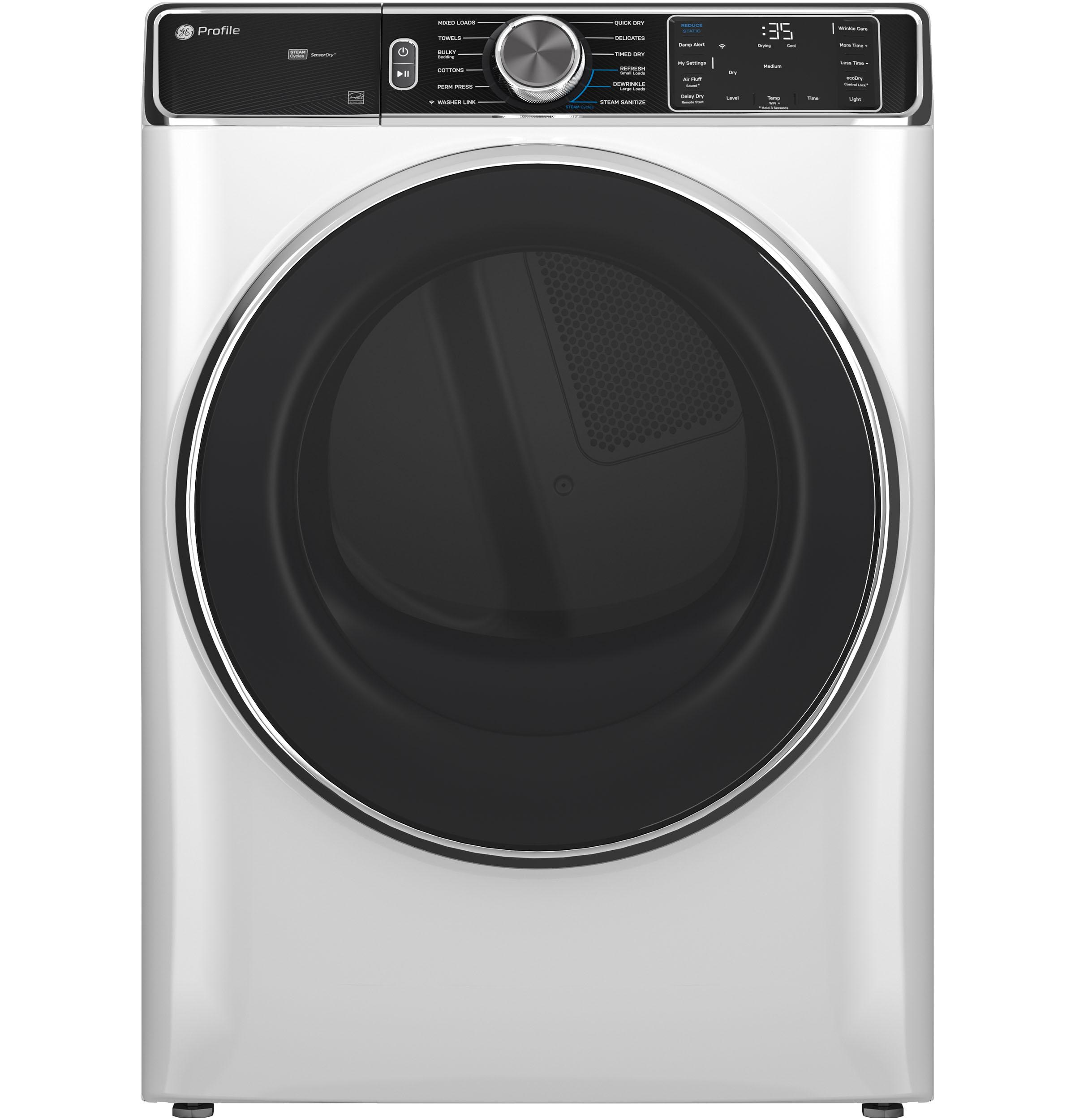 GE Profile™ 7.8 cu. ft. Capacity Smart Front Load Electric Dryer with Steam and Sanitize Cycle