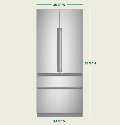 CIP36NK6ZII CAFE™ 36" Panel-Ready Integrated French-Door Refrigerator