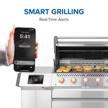 Napoleon Bbq PRO665VXRSIBPSS Prestige PRO 665 Elite with Smart Technology & Electric Smoker Box , Propane, Stainless Steel