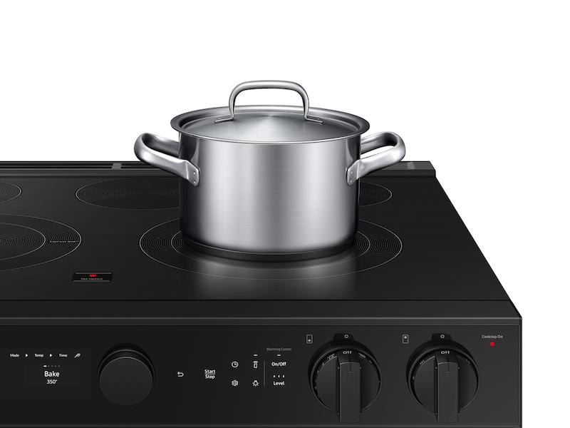 Samsung NSE6DG8500MT Bespoke 6.3 cu. ft. Smart Slide-In Electric Range with Air Sous Vide & Air Fry in Matte Black Steel