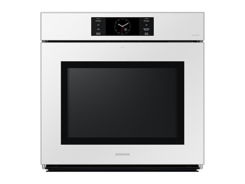 Samsung NV51CB700S12AA Bespoke 30" White Glass Single Wall Oven with AI Pro Cooking™ Camera