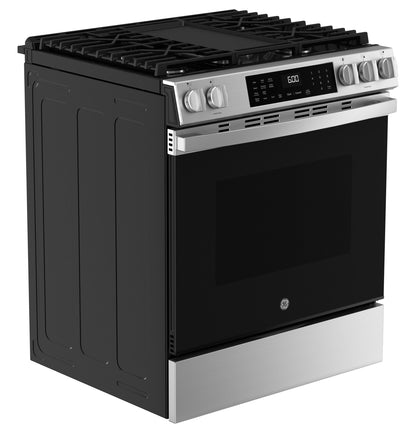 GGS600AVFS GE® 30" Slide-In Front-Control Convection Gas Range with No Preheat Air Fry and EasyWash™ Oven Tray