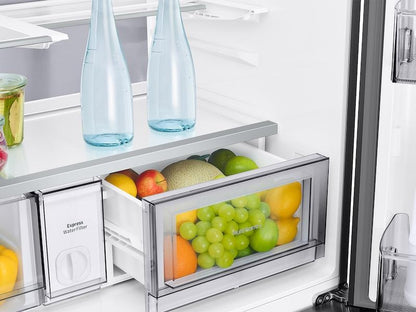 Samsung RM80F23VMR Bespoke 23 cu. ft. Counter Depth 4-Door French Door Refrigerator with AI Hybrid Cooling & Beverage Center™ in Stainless Steel