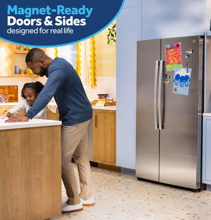 GKS24NYYFS GE® 24.2 Cu. Ft. Counter-Depth Side-By-Side Refrigerator with Internal Dispenser and In-Door Icemaker