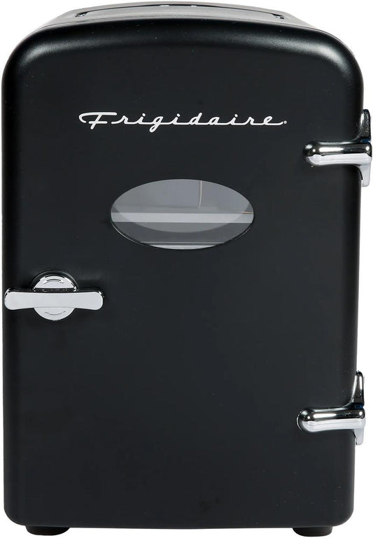 Frigidaire EFMIS175BLACK 9-Can Retro Mini Fridge Cooler - Black