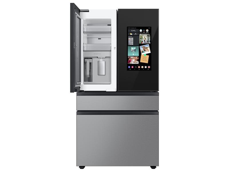 Samsung RF29BB8900QK Bespoke 4-Door French Door Refrigerator (29 cu. ft.) - in Charcoal Glass Top and Family Hub™ Panels with Stainless Steel Middle and Bottom Panels