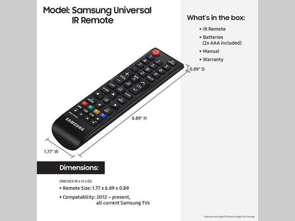 Samsung VGTM1240AN Universal IR Remote Control Compatible with All Samsung TVs  Infrared Control