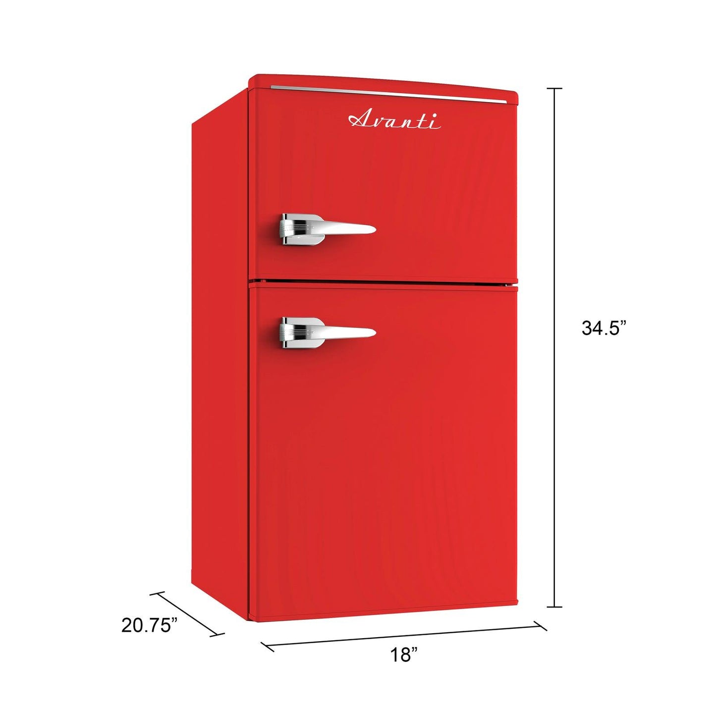 RMRT30X5RIS Avanti 3.1 Cu. Ft. Retro Compact Refrigerator - Red