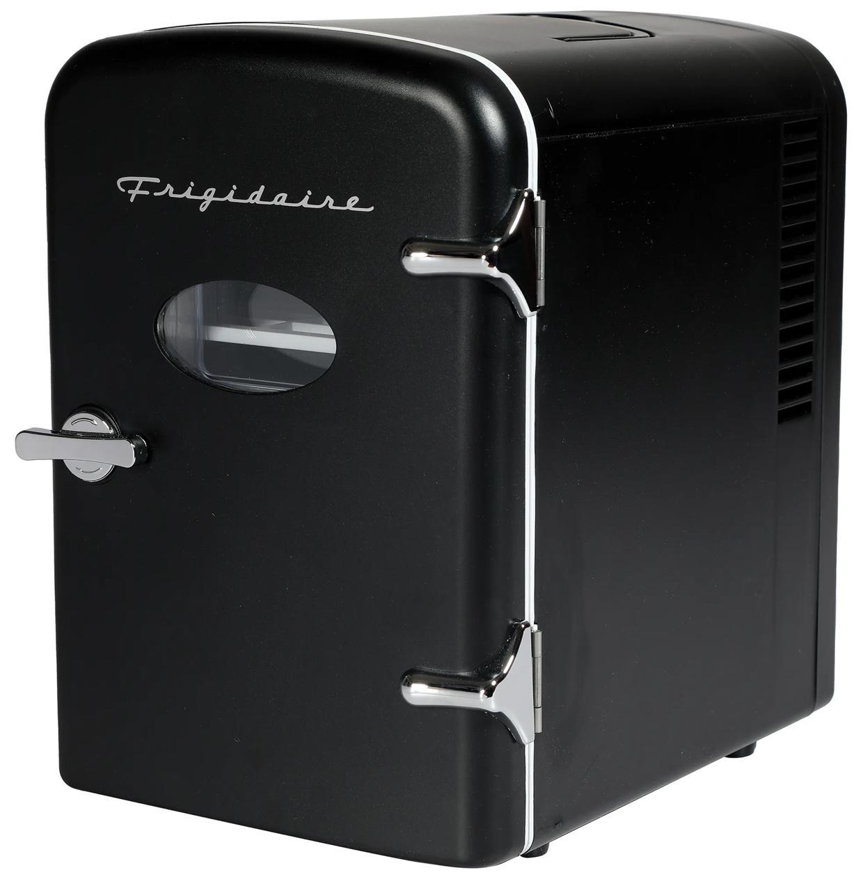 Frigidaire EFMIS229BLACK 6-Can Retro Mini Fridge Cooler - Black