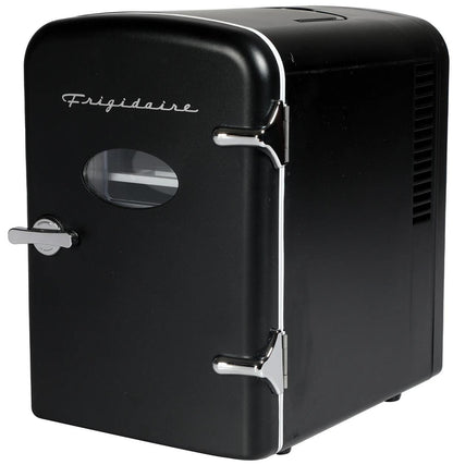 Frigidaire EFMIS229BLACK 6-Can Retro Mini Fridge Cooler - Black