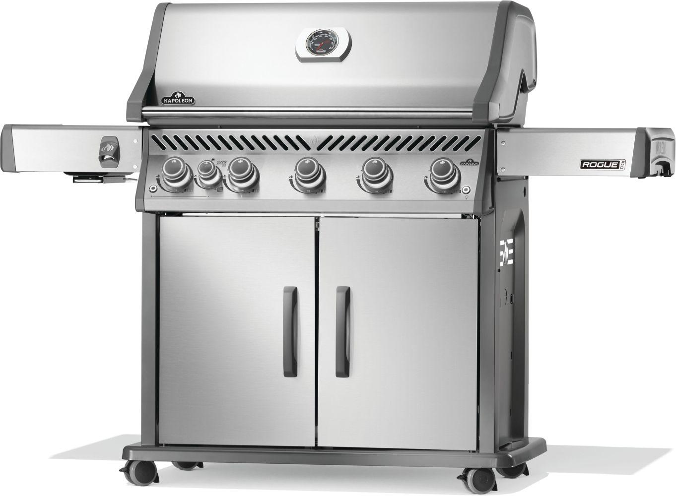 Napoleon Bbq RP625SIBNSS2 Rogue PRO 625 SIB with Infrared Side Burner , Natural Gas, Stainless Steel