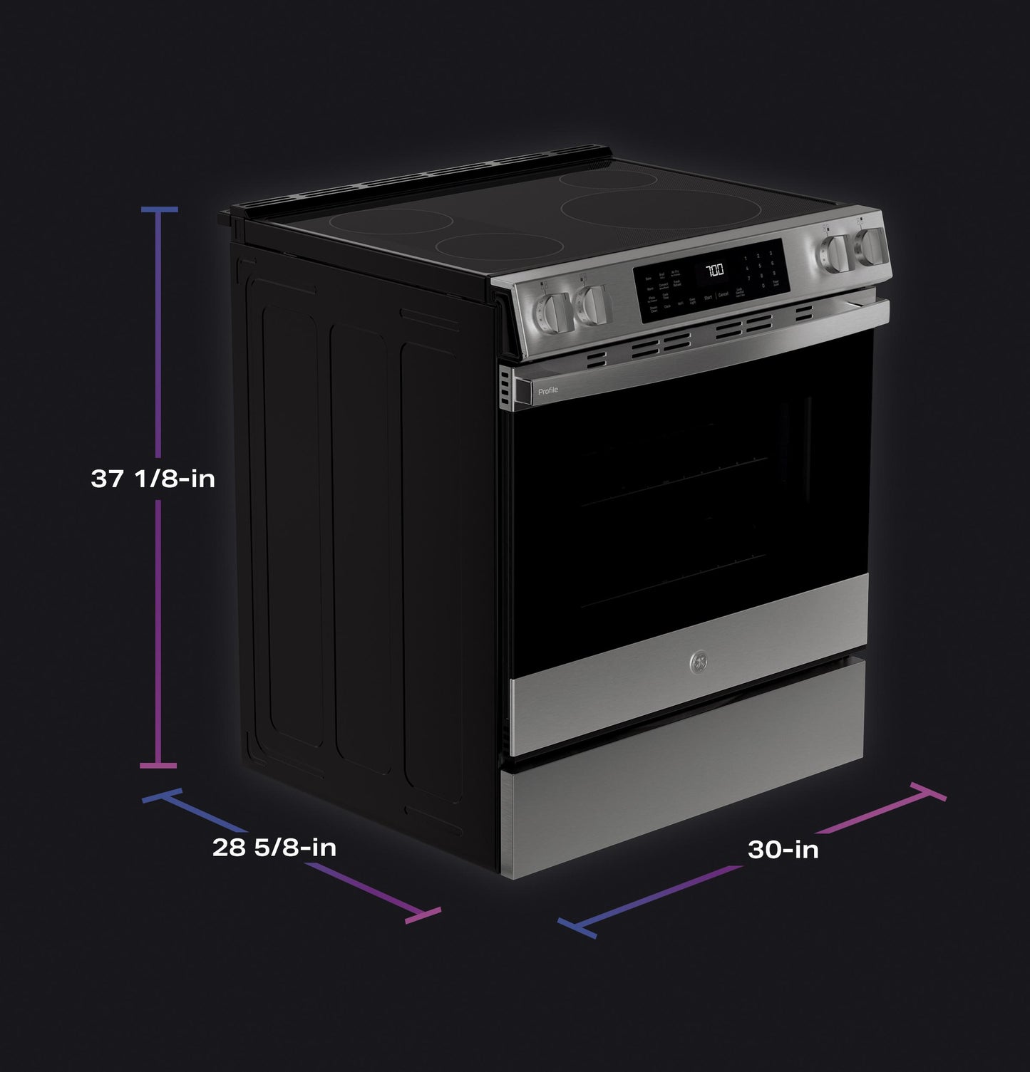 PHS700AYFS GE Profile™ ENERGY STAR® 30" Smart Slide-In Induction and Convection Range with No Preheat Air Fry and EasyWash™ Oven Tray