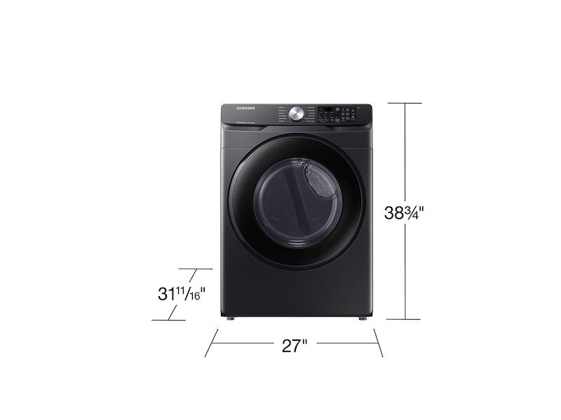 Samsung 7.5 cu. ft. Smart Electric Dryer with Sensor Dry in Brushed Black