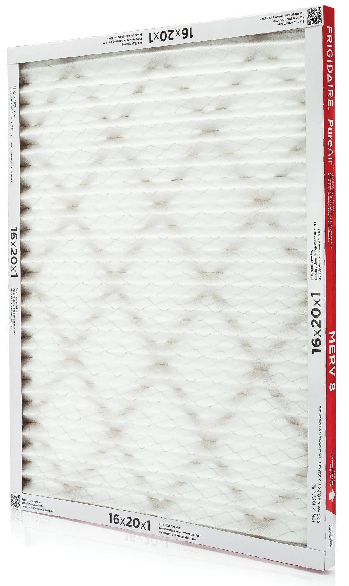 Frigidaire HVAC162084 PureAir® 16" x 20" x 1" MERV 8 Allergen Air Filter - 4 Pack