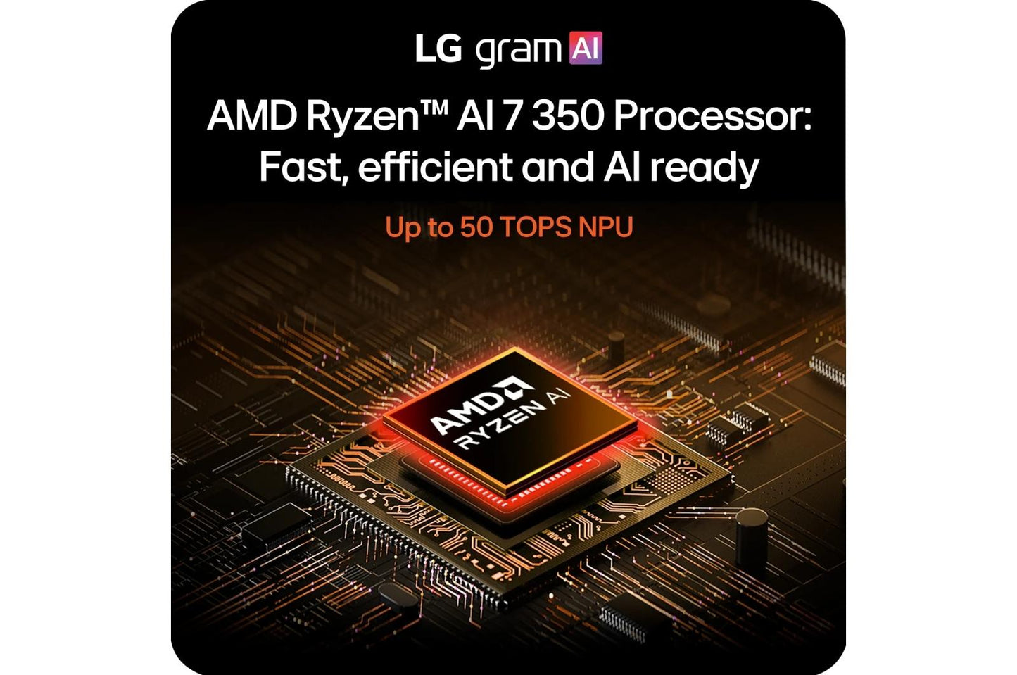 15Z80THAUB4U1 LG gram 15.6 Inch, Copilot+ PC, Thin and Lightweight Laptop, Windows 11 Home, AMD Ryzen™ AI 7 350 Processor, 16GB RAM, 1TB SSD, Black