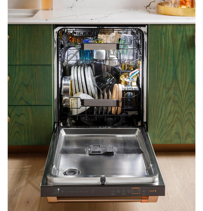 Cafe CDT888P4VW2 CAF(EBACK)™ CustomFit ENERGY STAR Stainless Interior Smart Dishwasher with Ultra Wash Top Rack and Dual Convection Ultra Dry, LED Lights, 39 dBA