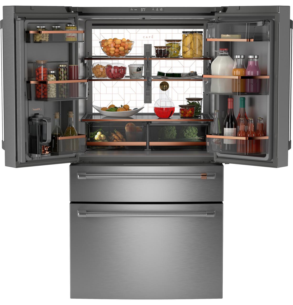 Cafe CGE29DP2TS1 CAF(EBACK)™ ENERGY STAR® 28.7 Cu. Ft. Smart 4-Door French-Door Refrigerator With Dual-Dispense AutoFill Pitcher