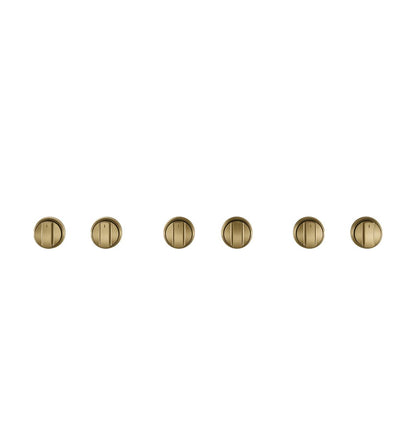 Cafe CXPR6HKPTCG CAF(EBACK)™ 36" Brushed Brass Handle & Knob Set for Pro Range and Rangetop