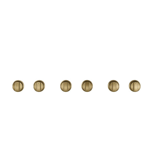 Cafe CXPR6HKPTCG CAF(EBACK)™ 36" Brushed Brass Handle & Knob Set for Pro Range and Rangetop